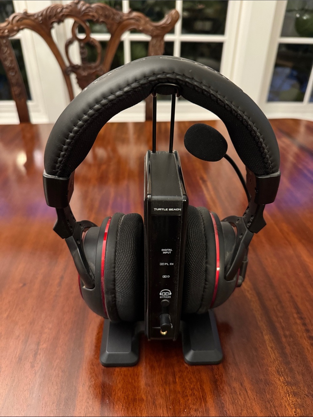 Wireless Turtle Beach Earforce PX5 Gaming Headset with Stand - Black and Red